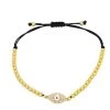 Evil Eye Gold Beaded Bracelet -Lola + The Boys evil eye gold beaded bracelet lola the boys 29489004937318