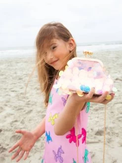 Fancy Paillette Pink Clutch