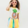 Flash Pineapple T Shirt -Lola + The Boys flash pineapple t shirt lola the boys 29500261433446