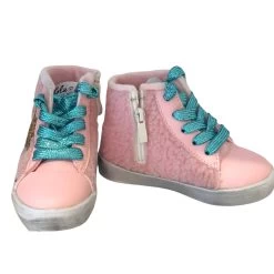 Baby Pink Sherpa High Tops -Lola + The Boys footwear baby pink sherpa high tops lola the boys 28592663396454