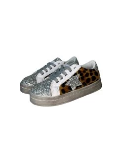 Cheetah Glitter Star Sneaker -Lola + The Boys footwear cheetah glitter star sneaker lola the boys 29650235228262