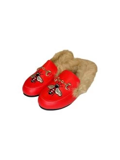 Queen Bee Faux Fur Loafer -Lola + The Boys footwear queen bee faux fur loafer lola the boys 29669752733798