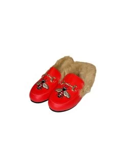 Queen Bee Faux Fur Loafer -Lola + The Boys footwear queen bee faux fur loafer lola the boys 29669752799334