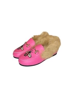 Queen Bee Faux Fur Loafer -Lola + The Boys footwear queen bee faux fur loafer lola the boys 29669752864870