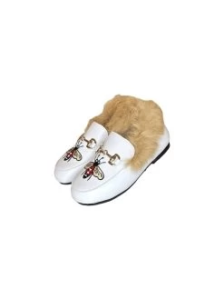 Queen Bee Faux Fur Loafer -Lola + The Boys footwear queen bee faux fur loafer lola the boys 29669752963174