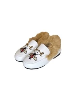 Queen Bee Faux Fur Loafer -Lola + The Boys footwear queen bee faux fur loafer lola the boys 29669752995942