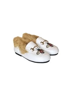Queen Bee Faux Fur Loafer -Lola + The Boys footwear queen bee faux fur loafer lola the boys 29669753028710