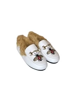 Queen Bee Faux Fur Loafer -Lola + The Boys footwear queen bee faux fur loafer lola the boys 29669753061478