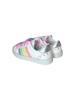 Rainbow Striped Sneakers -Lola + The Boys footwear rainbow striped sneakers lola the boys 29657654034534