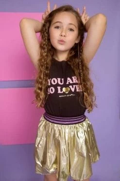 Goldie Foil Skirt -Lola + The Boys goldie foil skirt lola the boys 28311448060006