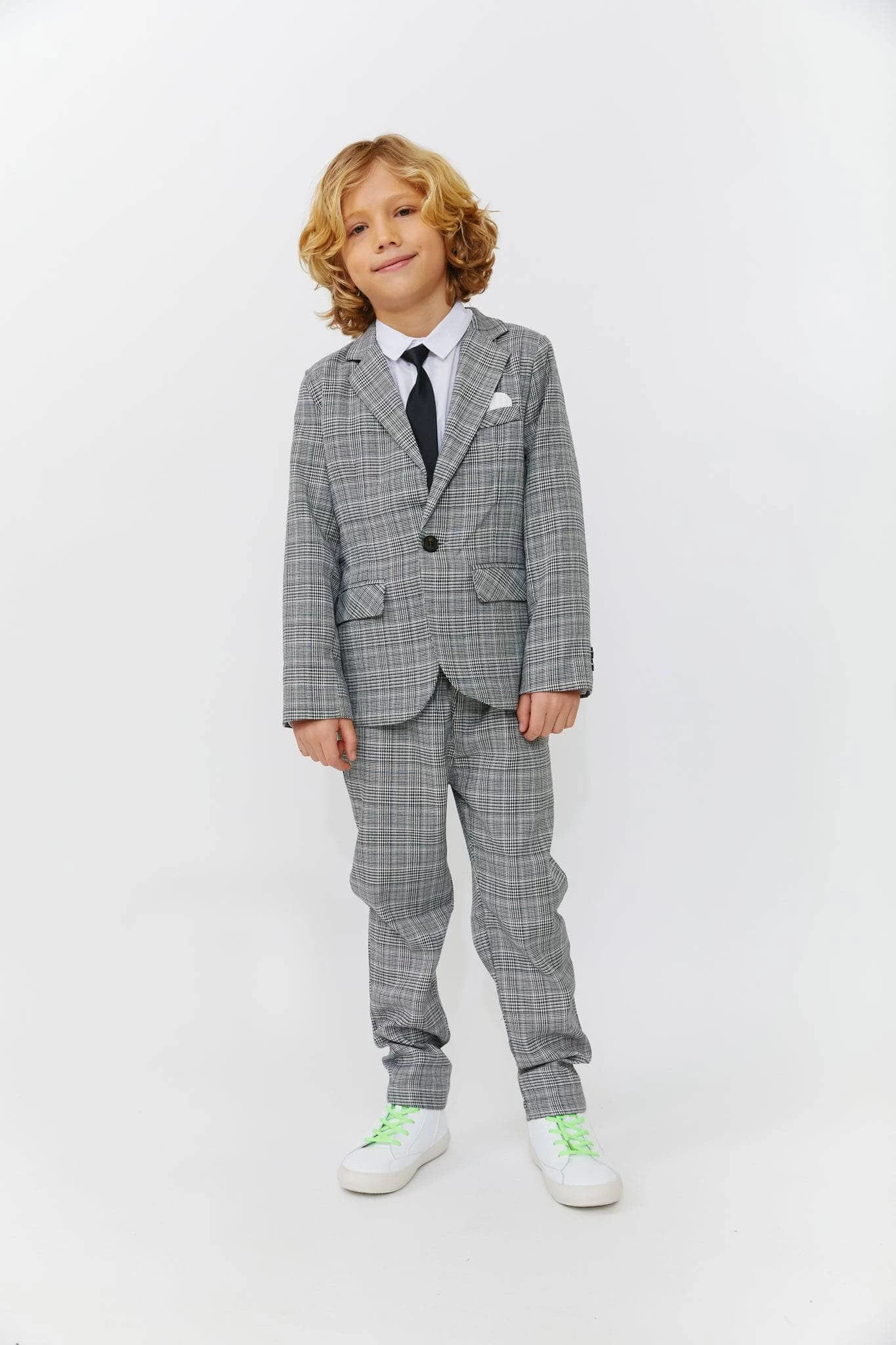 Gray Plaid Piece Suit 3 Gray Plaid Piece Suit
