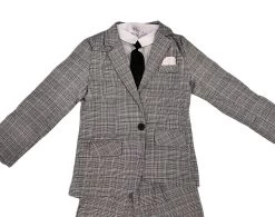 Gray Plaid Piece Suit 25 Gray Plaid Piece Suit -Lola + The Boys grey plaid piece suit lola the boys 28800844169318