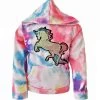 Rainbow Tie Dye Unicorn Hoodie -Lola + The Boys hoodie rainbow tie dye unicorn hoodie lola the boys 13404771713126