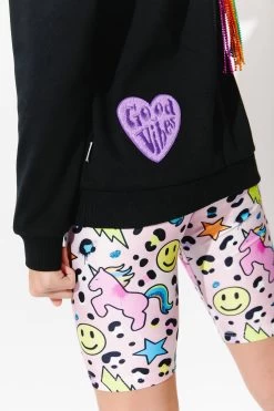 Women's Good Vibes Rainbow Hoodie -Lola + The Boys hoodie women s good vibes rainbow hoodie lola the boys 29626365214822