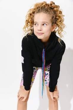 Women's Good Vibes Rainbow Hoodie -Lola + The Boys hoodie women s good vibes rainbow hoodie lola the boys 29626365313126