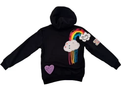 Women's Good Vibes Rainbow Hoodie -Lola + The Boys hoodie women s good vibes rainbow hoodie lola the boys 29626365411430