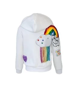 Women's Good Vibes Rainbow Hoodie -Lola + The Boys hoodie women s good vibes rainbow hoodie lola the boys 29626770456678