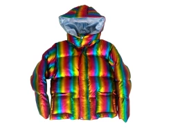 Rainbow Brite Mettalic Puffer -Lola + The Boys jacket rainbow brite mettalic puffer lola the boys 29403110899814