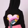 Women's Sparkle Heart Crystal Rain Hoodie -Lola + The Boys jacket women s sparkle heart crystal rain hoodie lola the boys 29605061853286