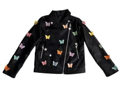 Lola + The Boys -Lola + The Boys jackets bombers 3d butterfly vegan moto jacket lola the boys 28974093664358