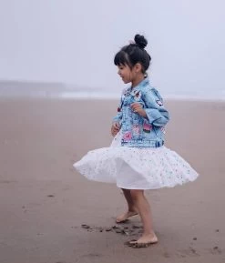 All About The Patch Crop Denim Jacket -Lola + The Boys jackets bombers all about the patch crop denim jacket lola the boys 28323618619494