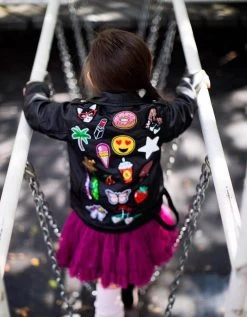 All About The Patch Vegan Leather Jacket -Lola + The Boys jackets bombers all about the patch vegan leather jacket lola the boys 29177235669094