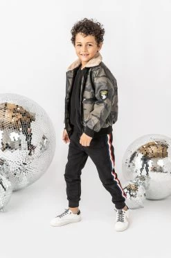 Camo Leather Moto Jacket -Lola + The Boys jackets bombers camo leather moto jacket lola the boys 28324522721382
