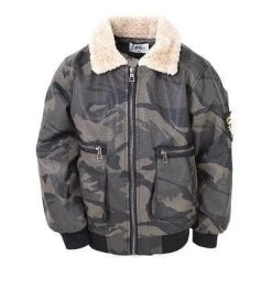 Camo Leather Moto Jacket -Lola + The Boys jackets bombers camo leather moto jacket lola the boys 28324641603686