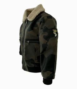 Camo Leather Moto Jacket -Lola + The Boys jackets bombers camo leather moto jacket lola the boys 29604504141926