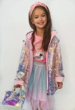 Paillette Magic Rain Jacket -Lola + The Boys jackets bombers paillette magic rain jacket lola the boys 28398784512102