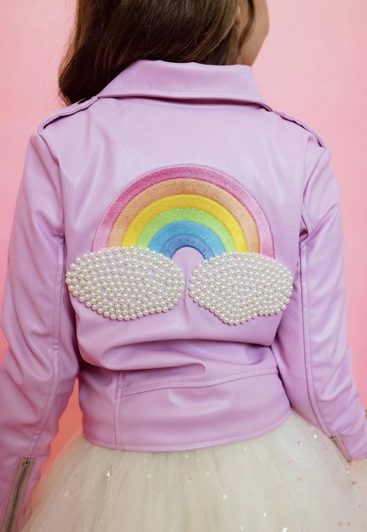 Pink Pearl Vegan Leather Jacket 3 Pink Pearl Vegan Leather Jacket