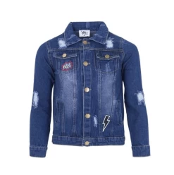 Rad Dinosaur Denim Jacket -Lola + The Boys jackets bombers rad dinosaur denim jacket lola the boys 15484186361958