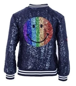 Rainbow Emoji Sequin Bomber 7 Rainbow Emoji Sequin Bomber -Lola + The Boys jackets bombers rainbow emoji sequin bomber lola the boys 28321429225574