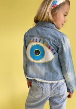 Women's Evil Eye Gem Denim