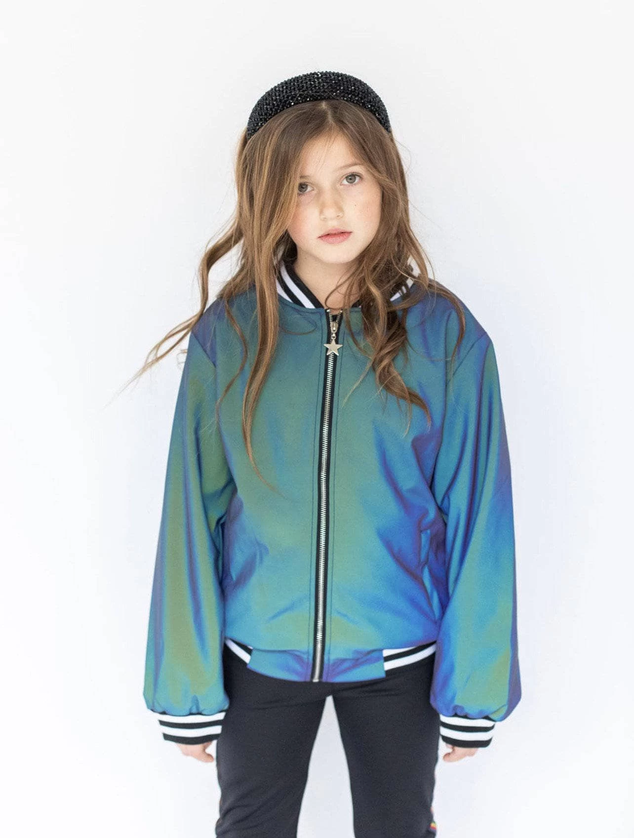 Women's Hologram Reflective Bomber 11 Women's Hologram Reflective Bomber - Image 9