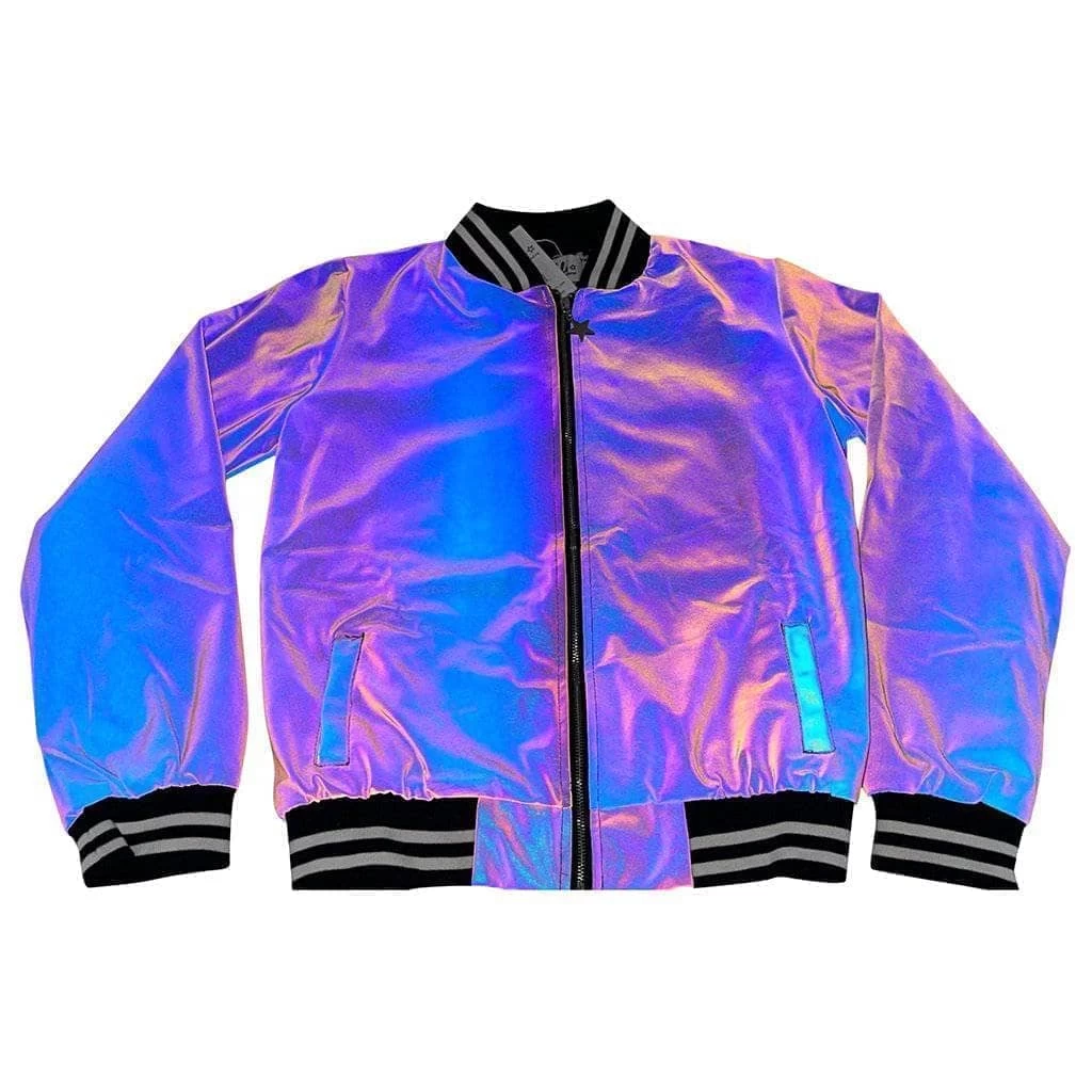 Women's Hologram Reflective Bomber 9 Women's Hologram Reflective Bomber - Image 7