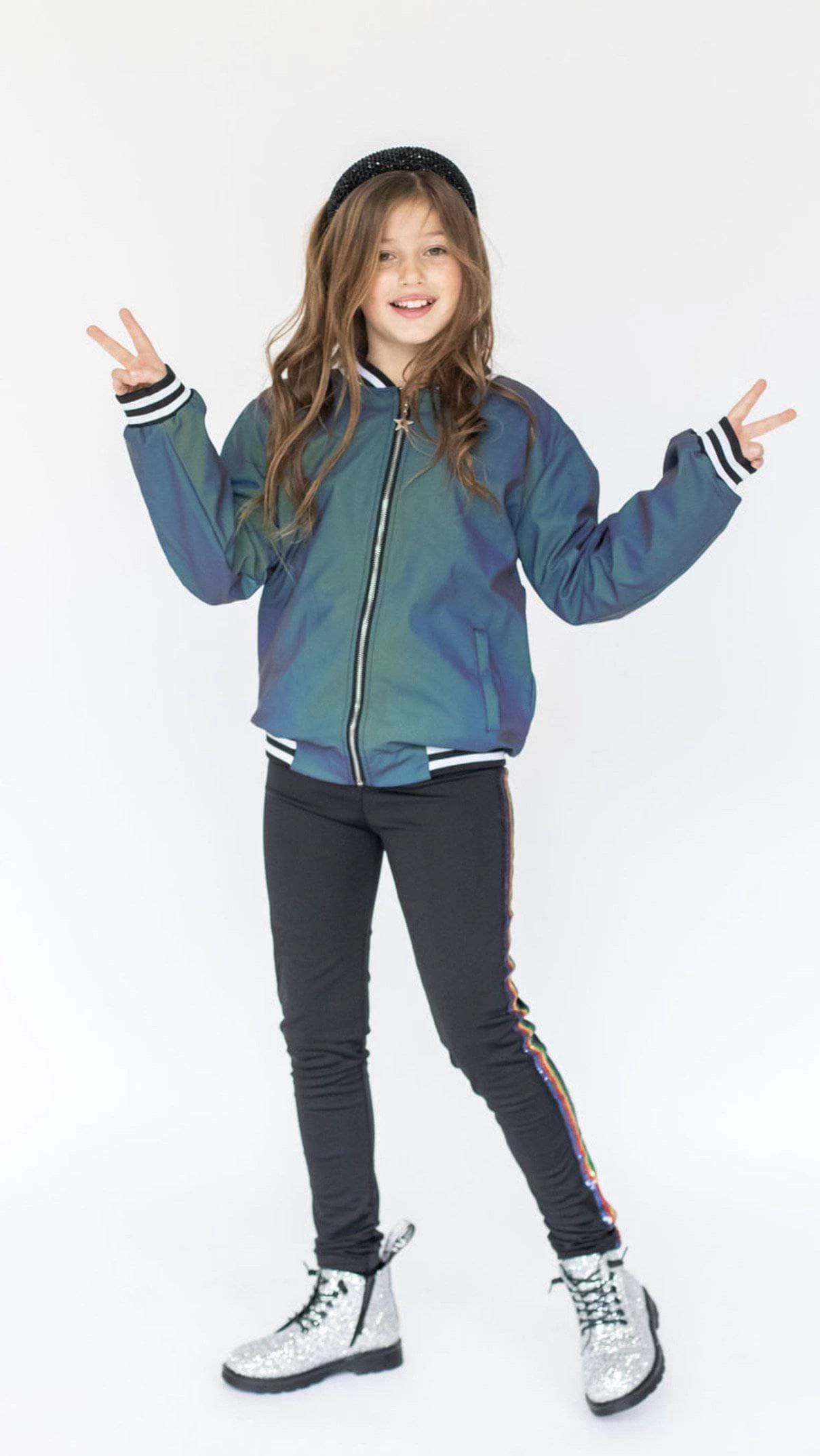 Women's Hologram Reflective Bomber 12 Women's Hologram Reflective Bomber - Image 10