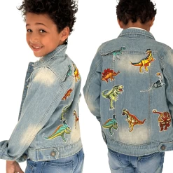 Womens Dino Lovers Denim -Lola + The Boys jackets bombers womens dino lovers denim lola the boys 29500328640614