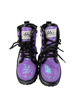 Lavender Sequin Boots -Lola + The Boys lavender sequin boots lola the boys 29406968578150