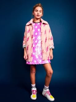 Lighting Flash Teddy Coat -Lola + The Boys lighting flash teddy coat lola the boys 29303366385766