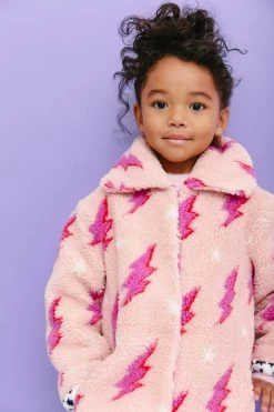 Lighting Flash Teddy Coat -Lola + The Boys lighting flash teddy coat lola the boys 29468476407910
