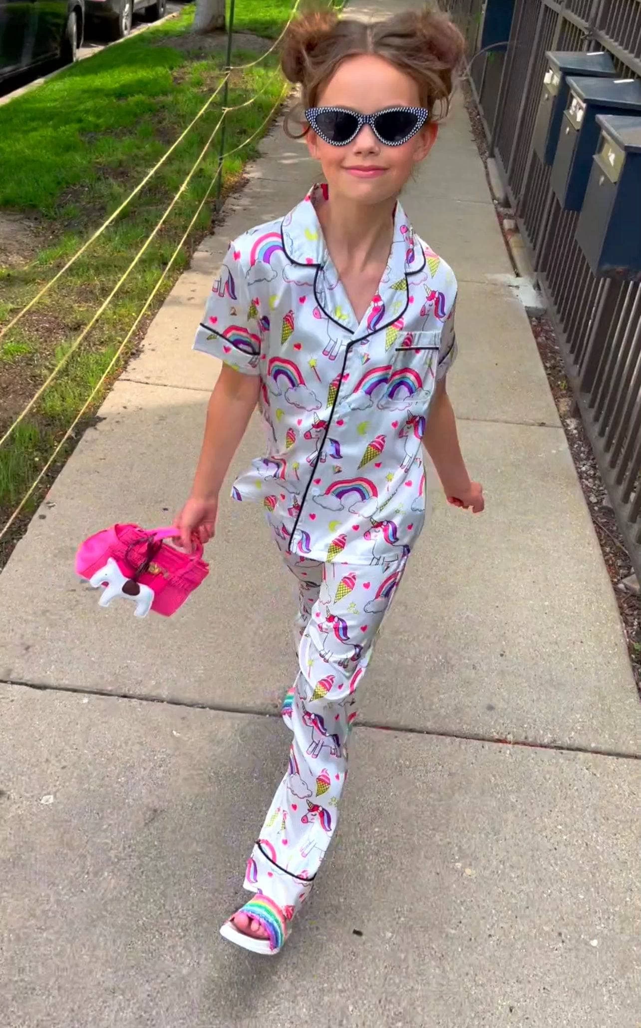 Magical Unicorn Ice Cream Silk Set With Pants 3 Magical Unicorn Ice Cream Silk Set With Pants