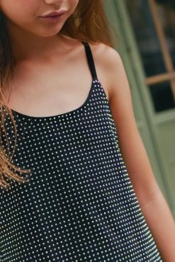 Midnight Crystal Feather Dress -Lola + The Boys midnight crystal feather dress lola the boys 29669680873574