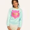 Neon Sequin Tiger Sweatshirt -Lola + The Boys neon sequin tiger sweatshirt lola the boys 29191413891174