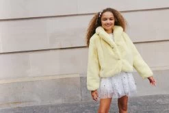 Little Miss Sunshine Faux Fur Jacket 14 Little Miss Sunshine Faux Fur Jacket -Lola + The Boys outerwear little miss sunshine faux fur jacket lola the boys 29649689116774