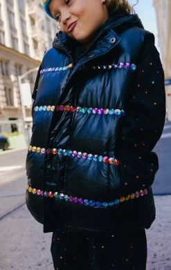 Rainbow Brite Vest -Lola + The Boys outerwear rainbow brite vest lola the boys 29686602203238