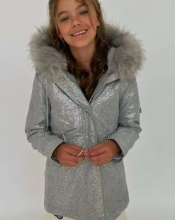 Shimmer Ice Princess Fur Parka