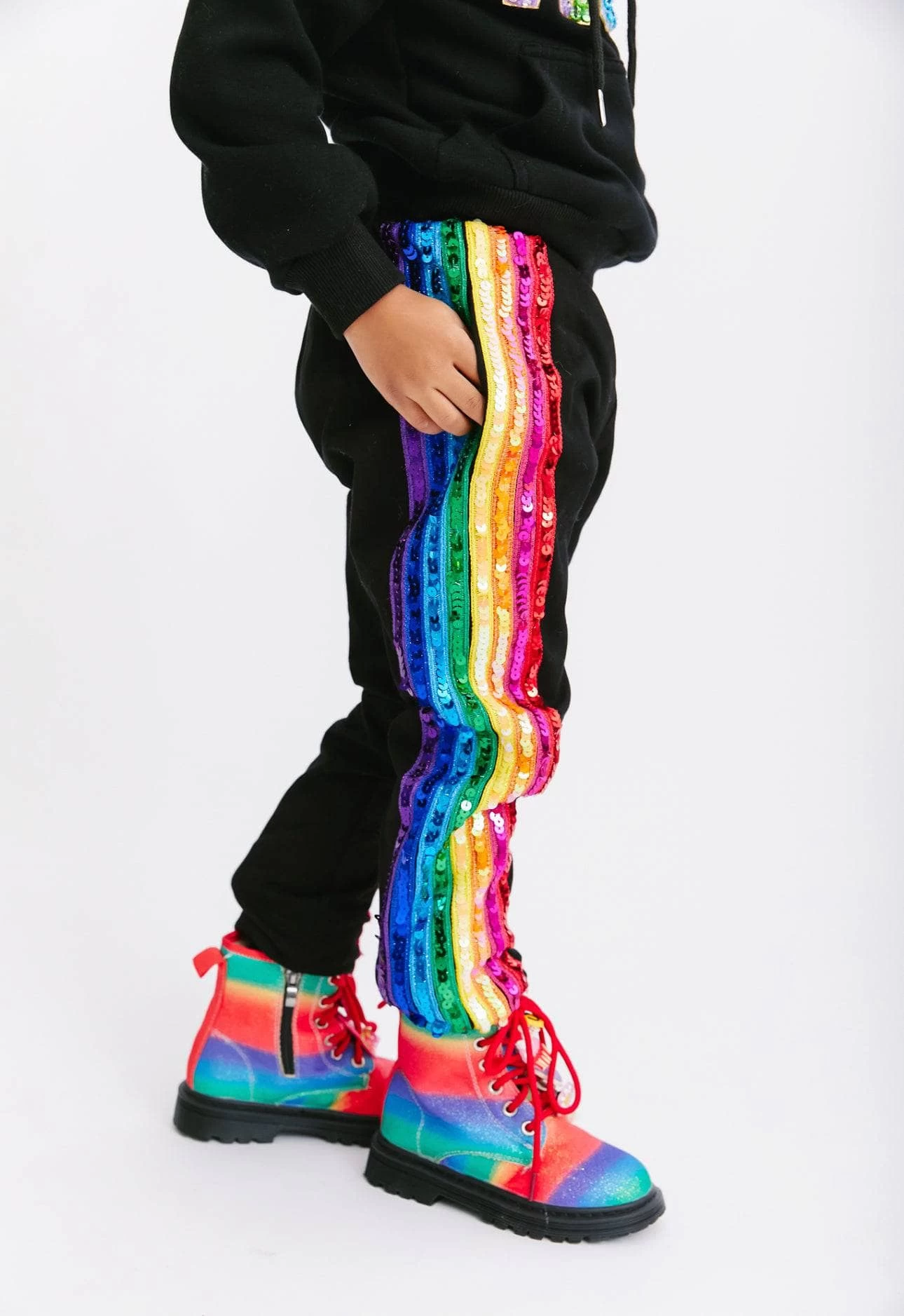 Rainbow Sequin Joggers 3 Rainbow Sequin Joggers