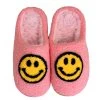 Pink Fuzzy Smiley Slippers 1 Pink Fuzzy Smiley Slippers -Lola + The Boys pink fuzzy smiley slippers lola the boys 29230499725414