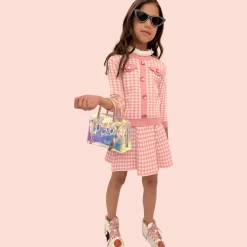 Gingham Gem Sweater Set 18 Gingham Gem Sweater Set -Lola + The Boys pink gem gingham sweater set lola the boys 28980420575334